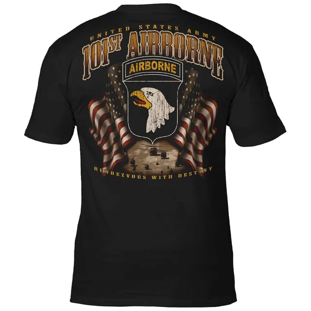 7.62 Design 101st Airborne t-shirt nera cotone
