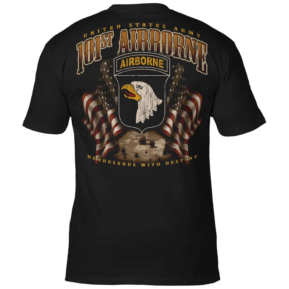 7.62 Design 101st Airborne t-shirt nera cotone