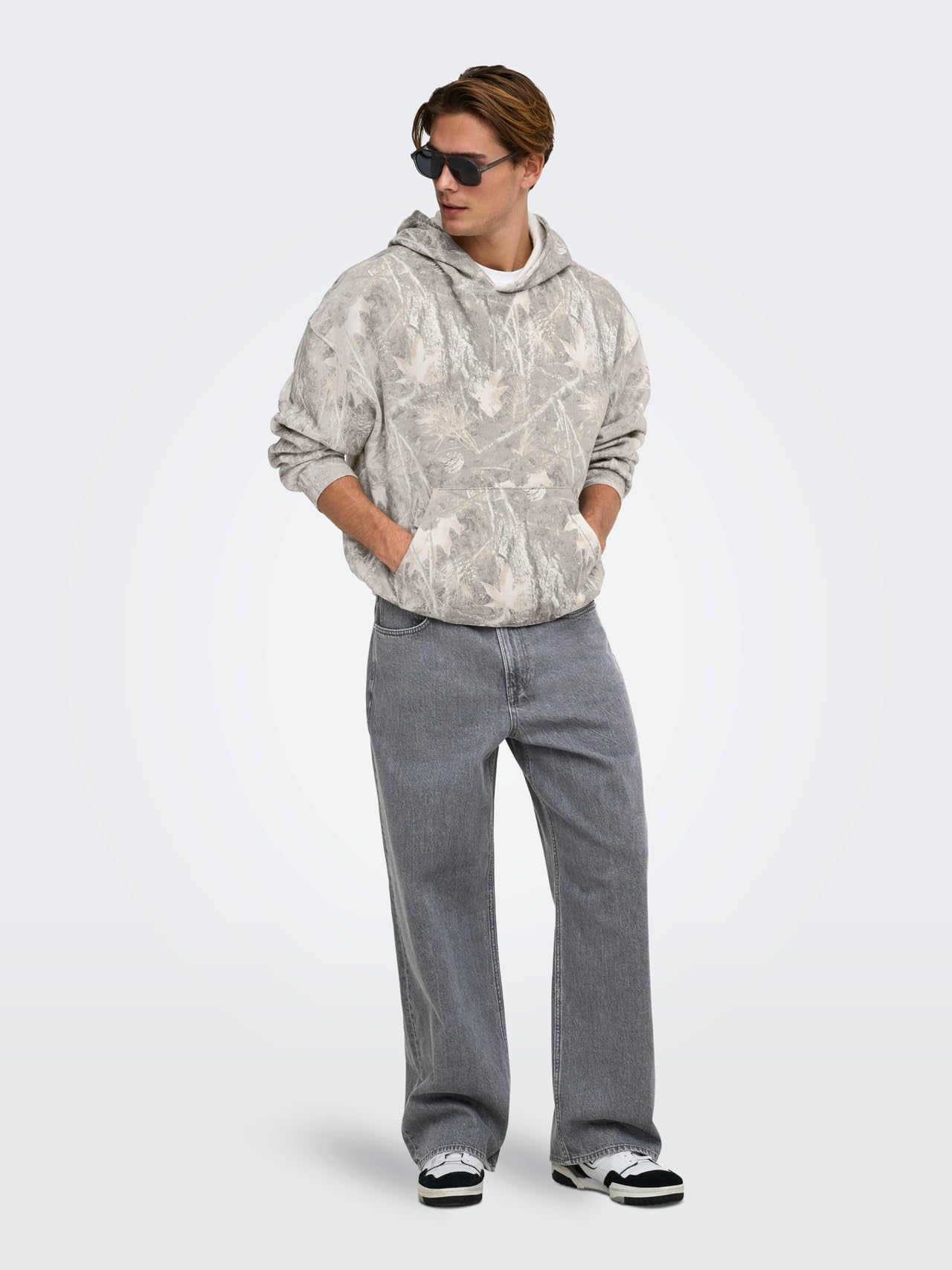 Only & Sons Onsjosh felpa uomo M silver lining