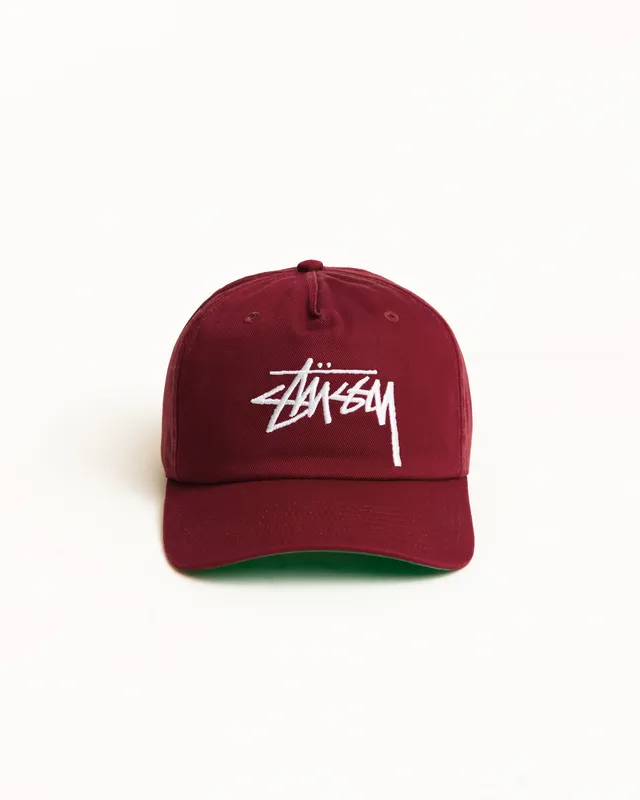 Stussy Big Stock Snapback berretto cremisi cotone