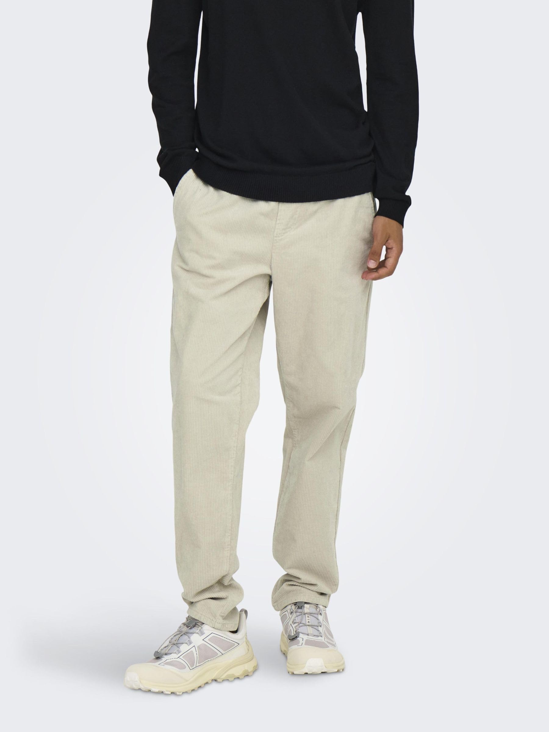 Only & Sons Onslinus Pantaloni Uomo Tapered Fit Nero