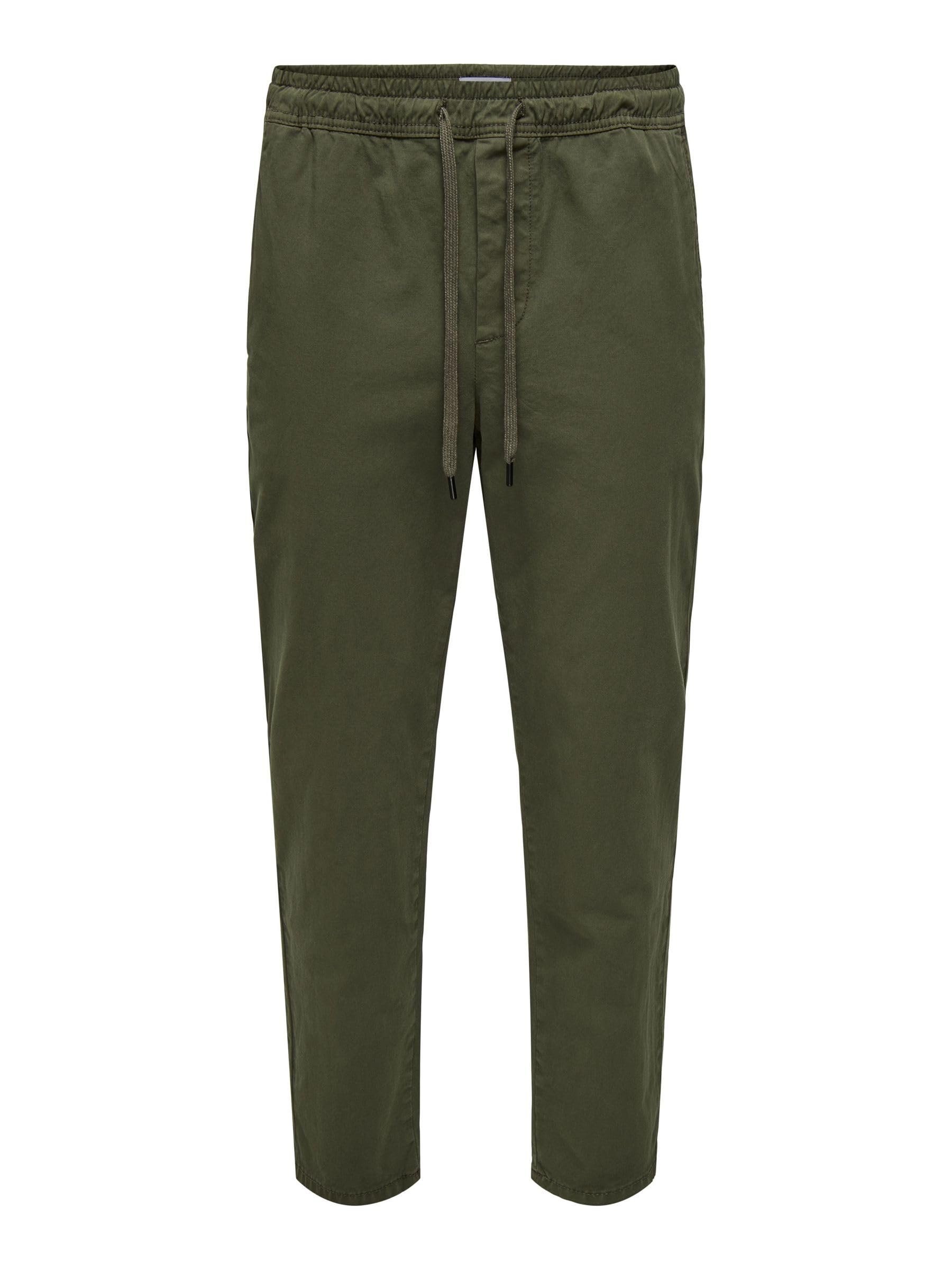 ONLY & SONS Pantaloni Onslinus Tapered Nero Taglia L