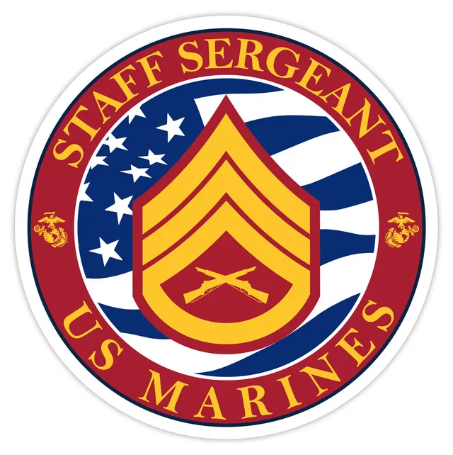 7.62 Design USMC E-6 Staff Sergeant Decal auto 9 cm