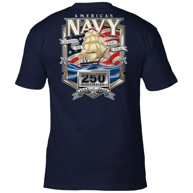 7.62 Design Navy 250th maglietta blu navy compleanno USN