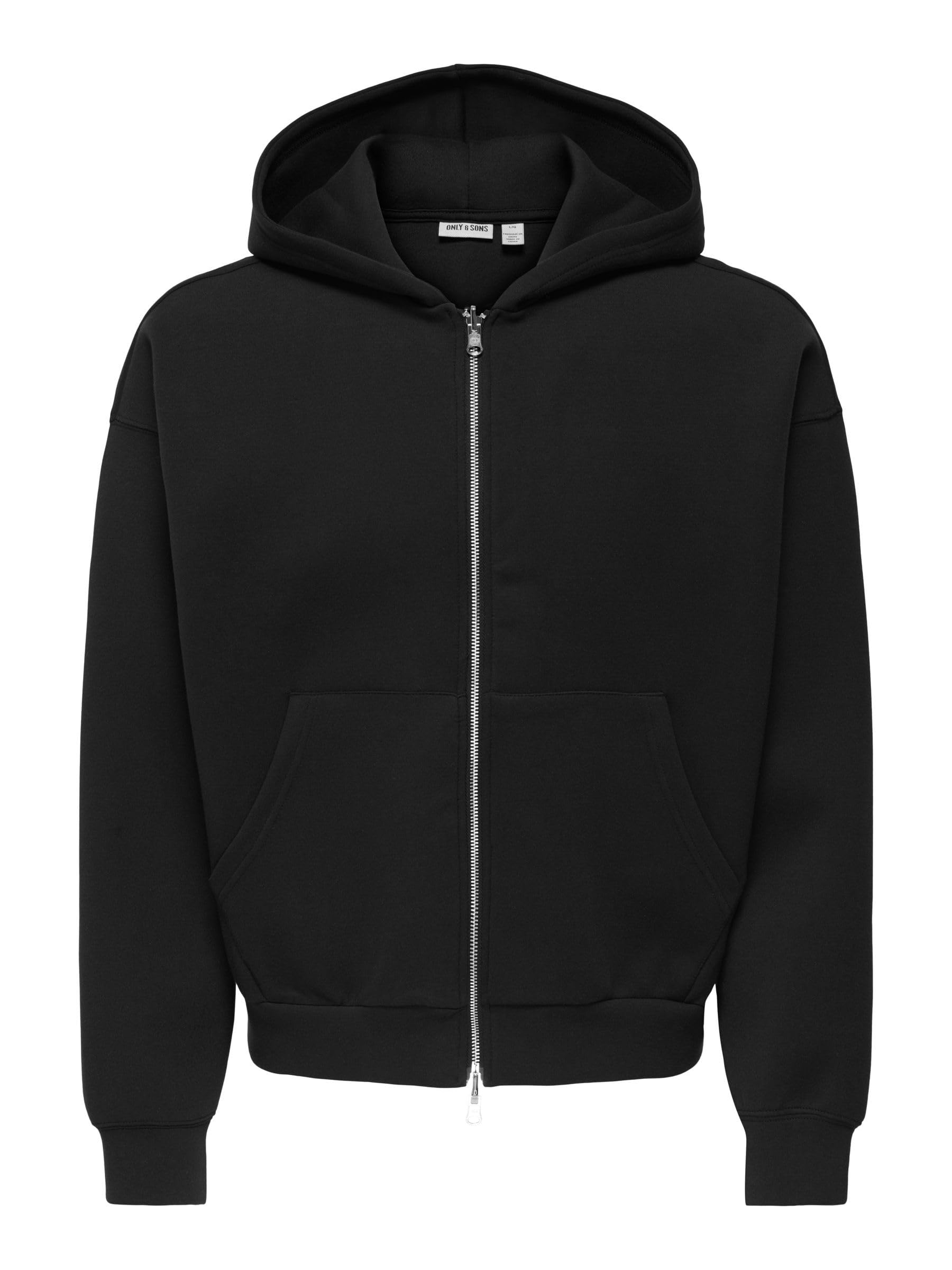 Only & Sons Onsgoyle Boxy Felpa Cappuccio Zip Uomo
