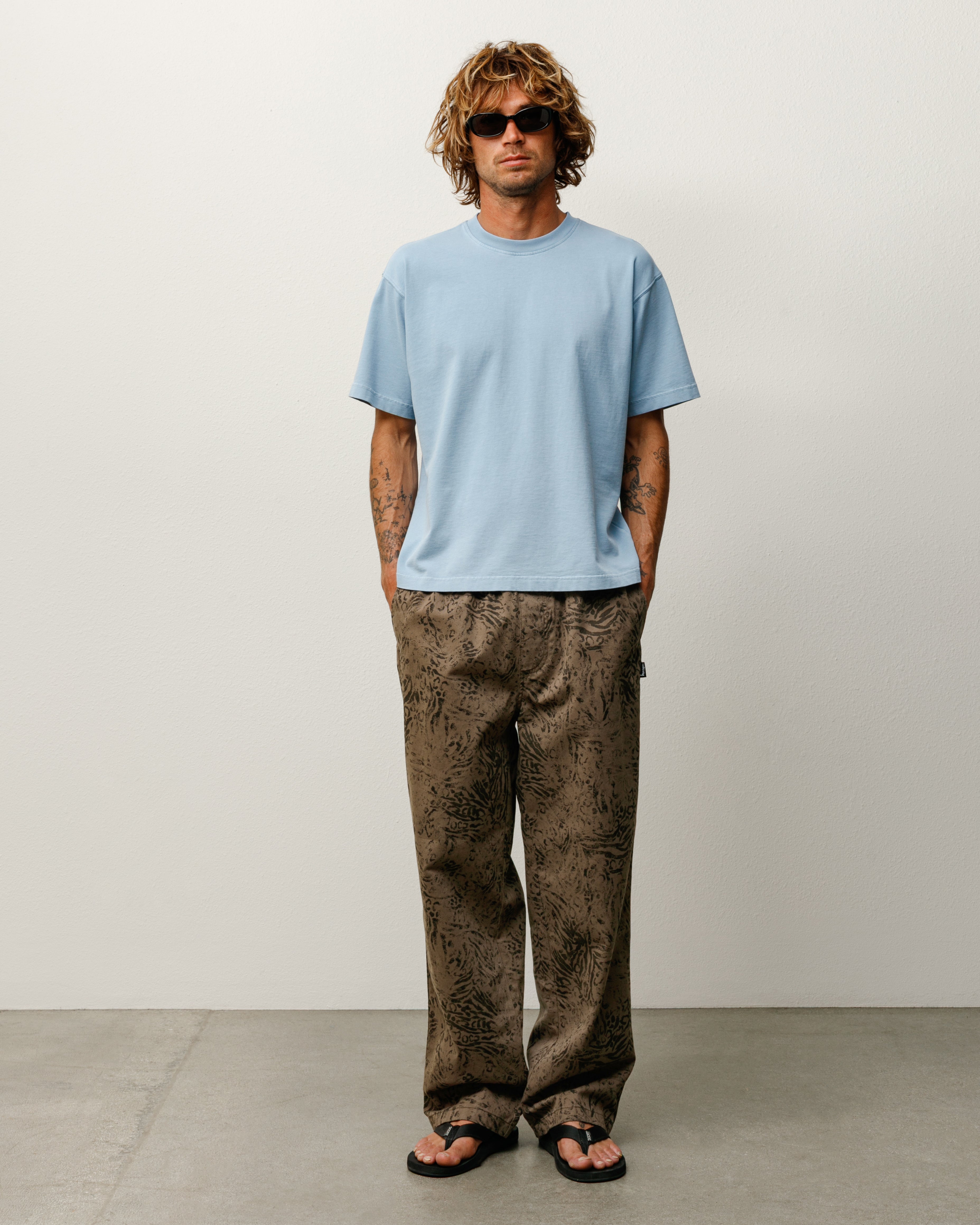 Stussy Garment Dyed SS Tee Maglietta Dust Blue 260 gsm