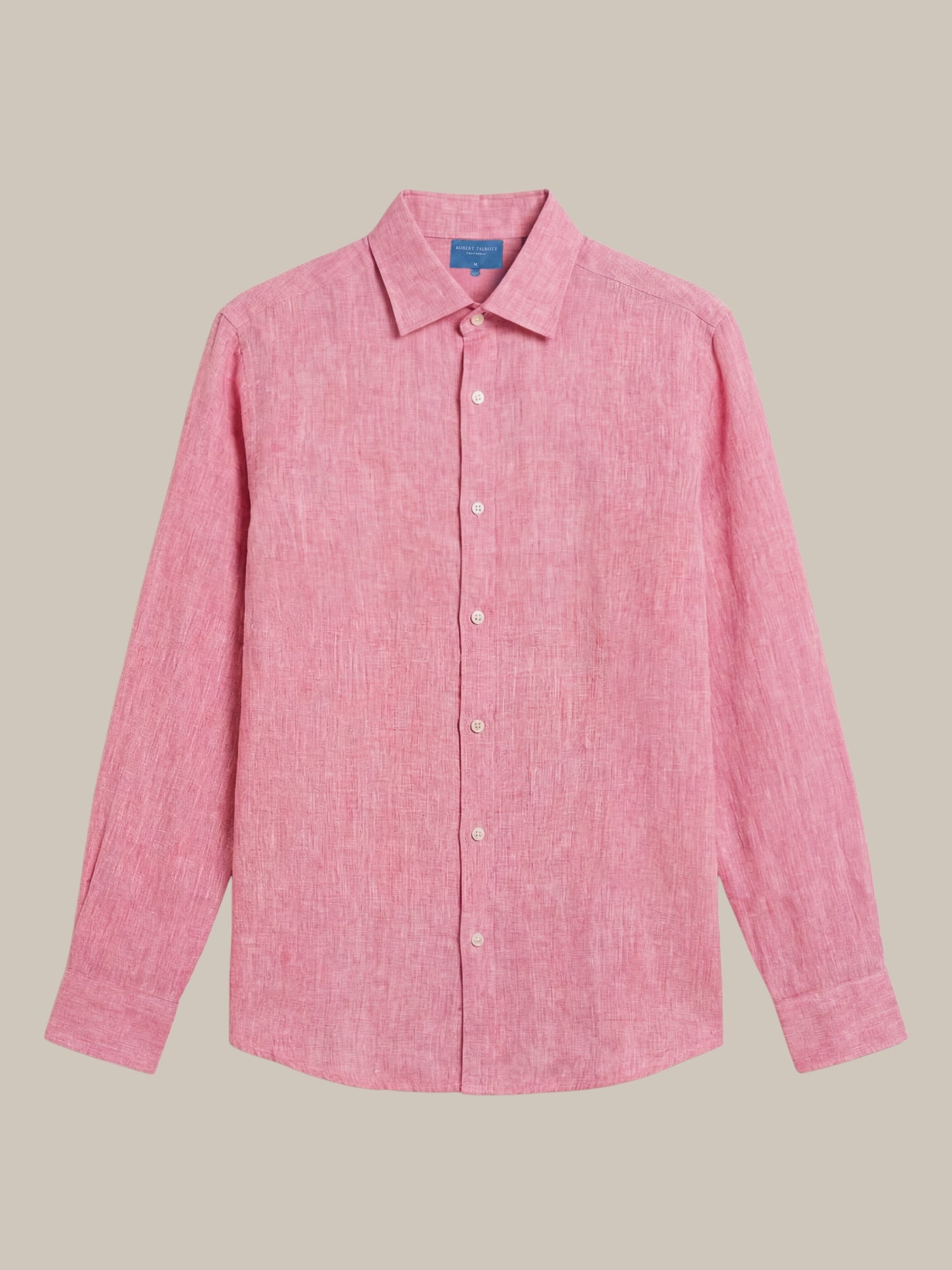 Robert Talbott Morgan Camicia Lino Magenta 100% Lino