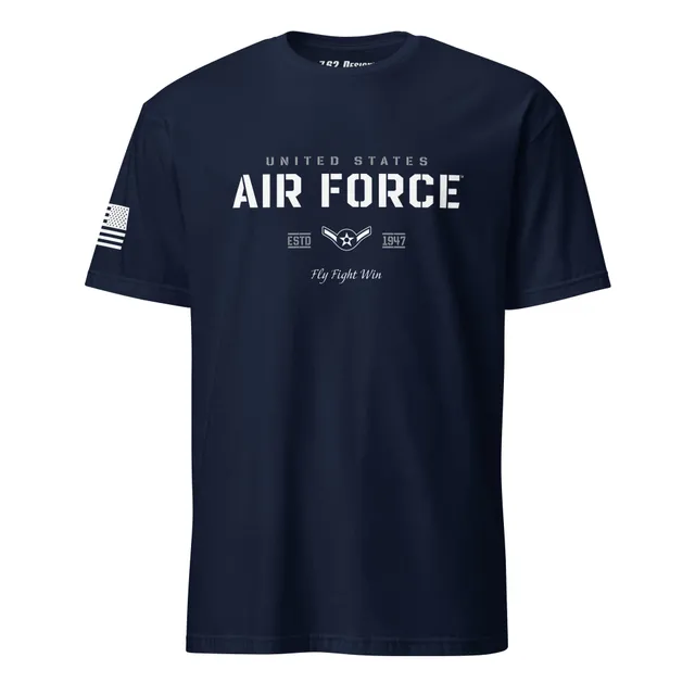 7.62 Design US Air Force T-Shirt Airman E-2 Cotone Navy