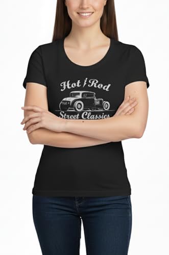 Makaya Hot Rod T-Shirt Donna Cotone Nera L
