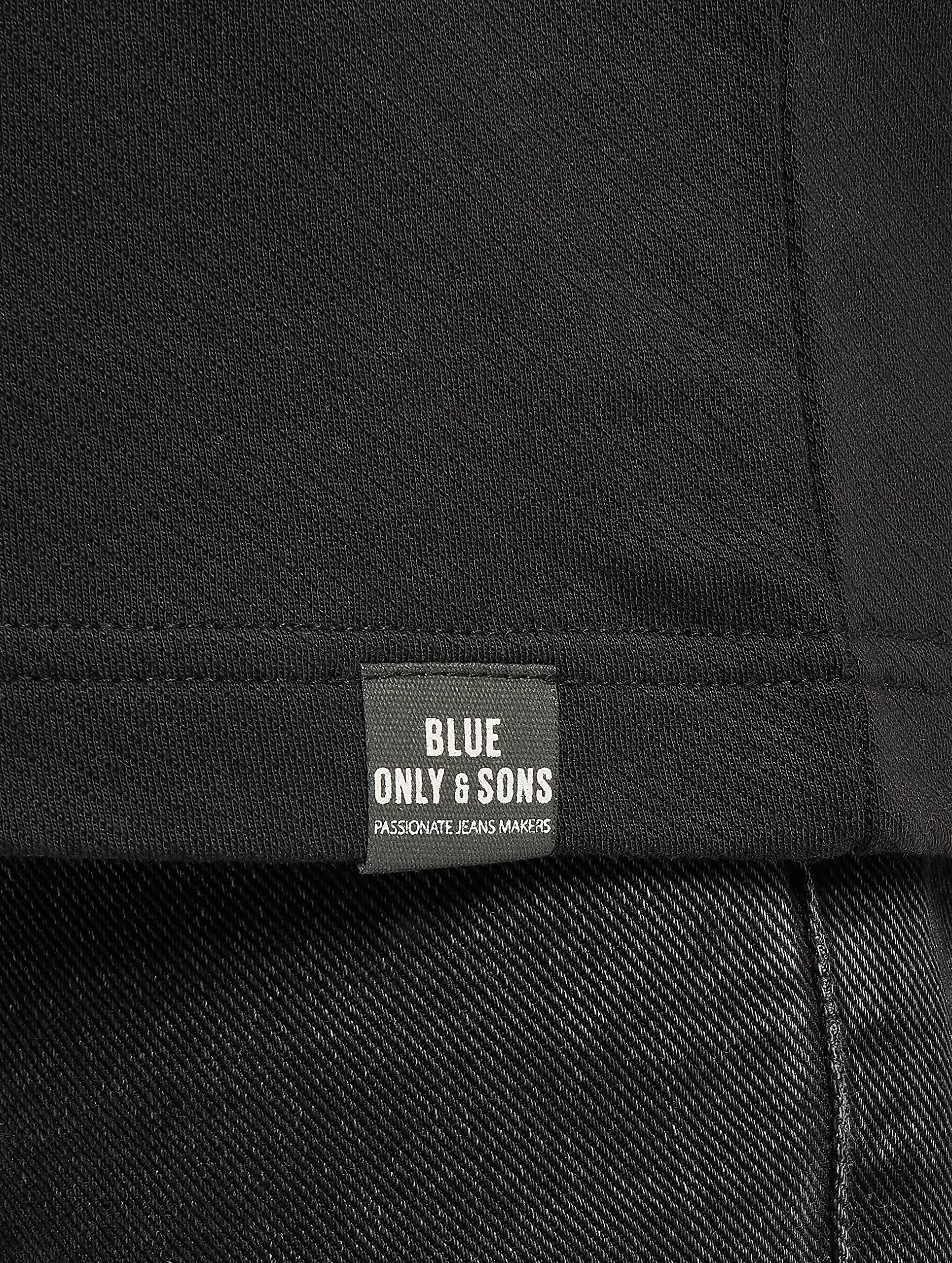ONLY & SONS Siam T-Shirt Uomo Nero M Cotone Tasca Petto