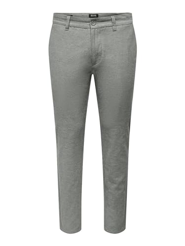 Only & Sons Onsmark pantaloni uomo 36W/32L gessato grigio