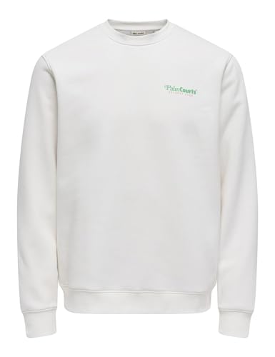 Only & Sons Onsten Reg LS Crew Felpa Uomo Nera