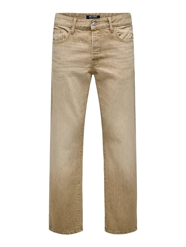 Only & Sons Onsedge jeans straight beige 29W/34L
