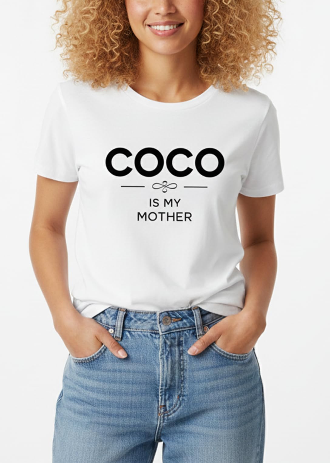 Makaya Coco T-Shirt Donna M Cotone Scritta Nera
