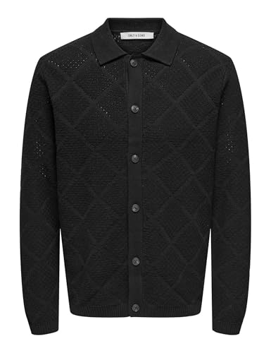 Only & Sons Onsmap Life Reg Cardigan Uomo Nero