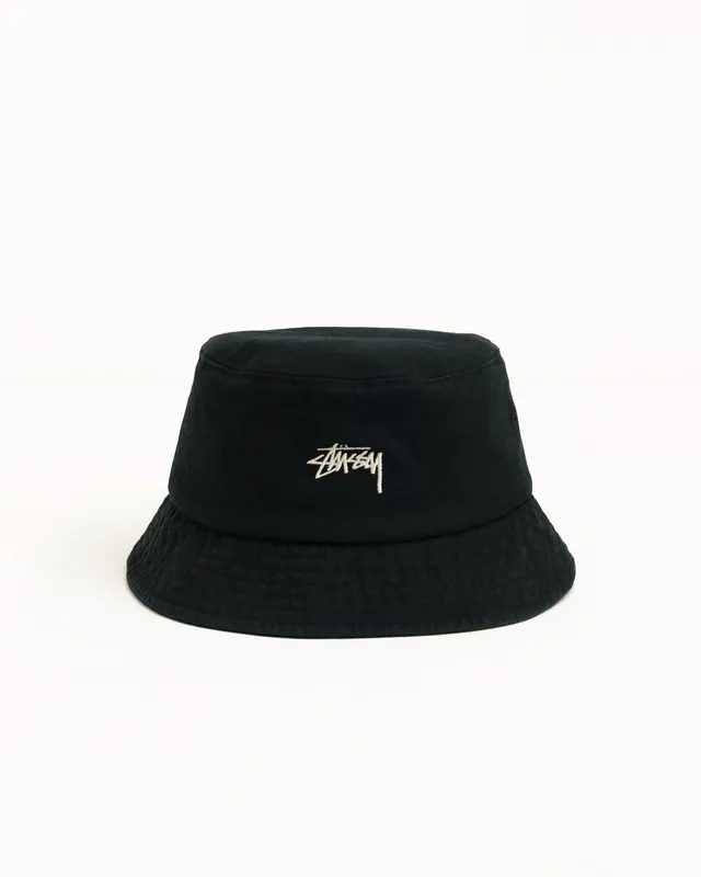 Stussy Headwear Stock Bucket Hat cappello Black cotone