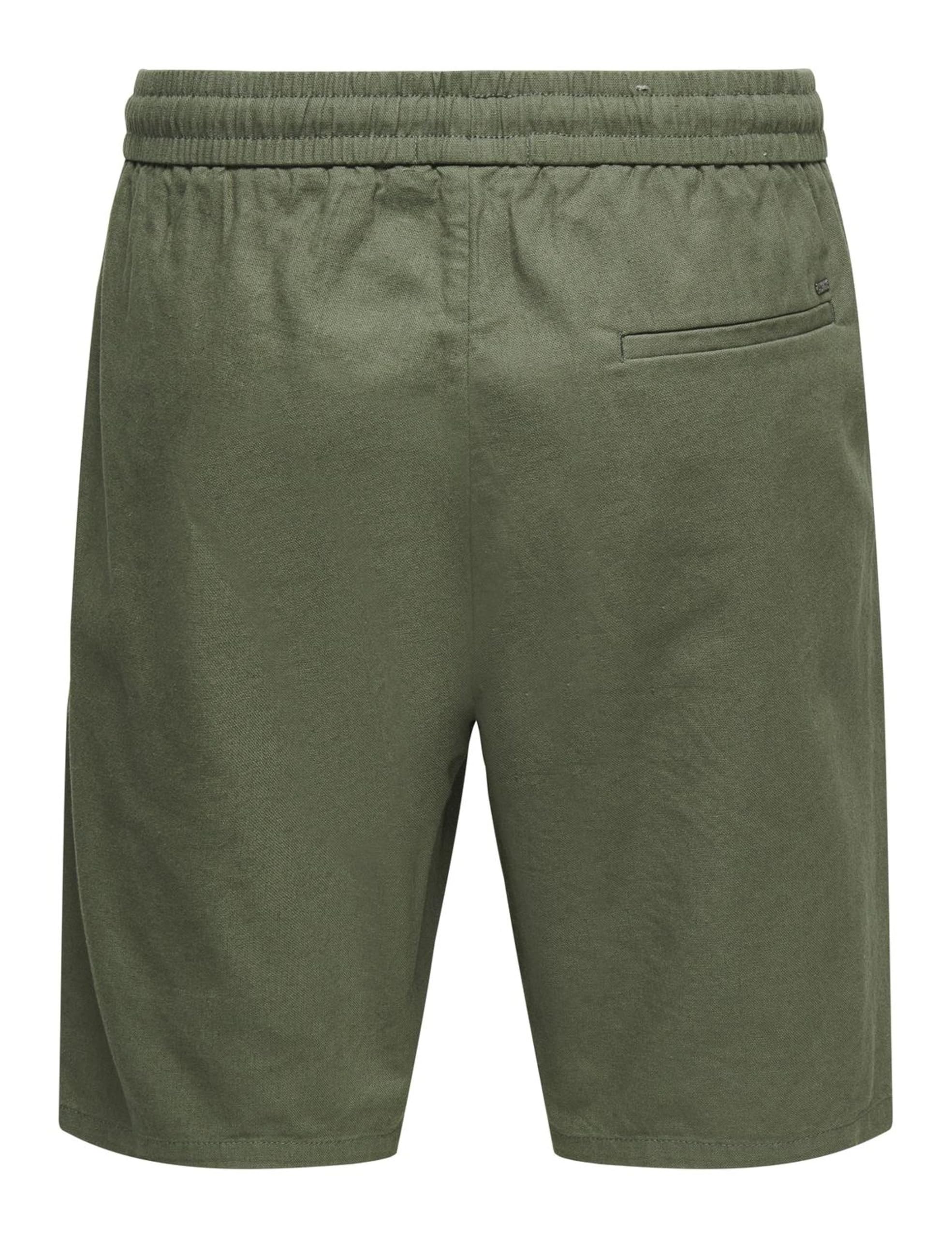 Only & Sons Onslinus 0007 COT Lin Pantaloncini Uomo Beetle S