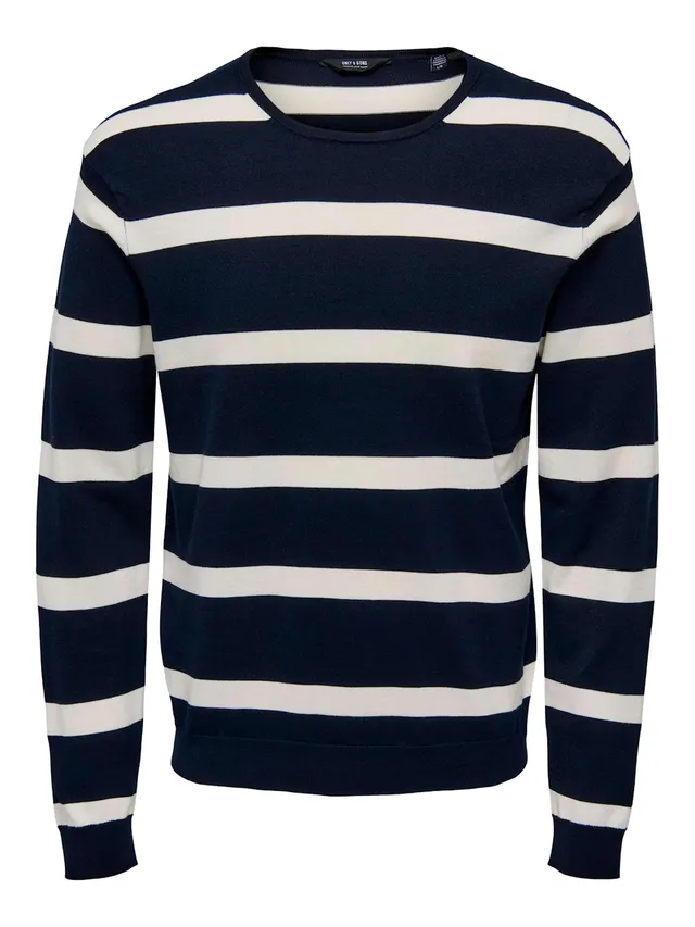 Only & Sons Maglione Uomo Girocollo Navy Scuro L