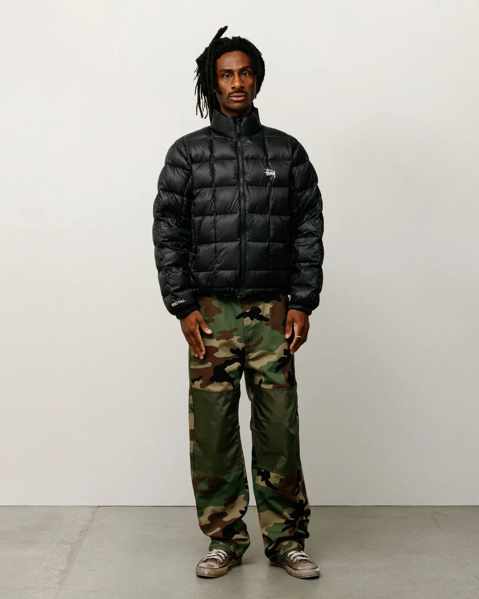 Stussy Midweight Puffer piumino nero 600-fill