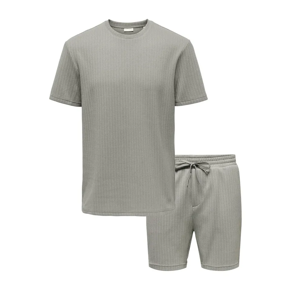 Only & Sons Trey Life set t-shirt pantaloncini verde oliva