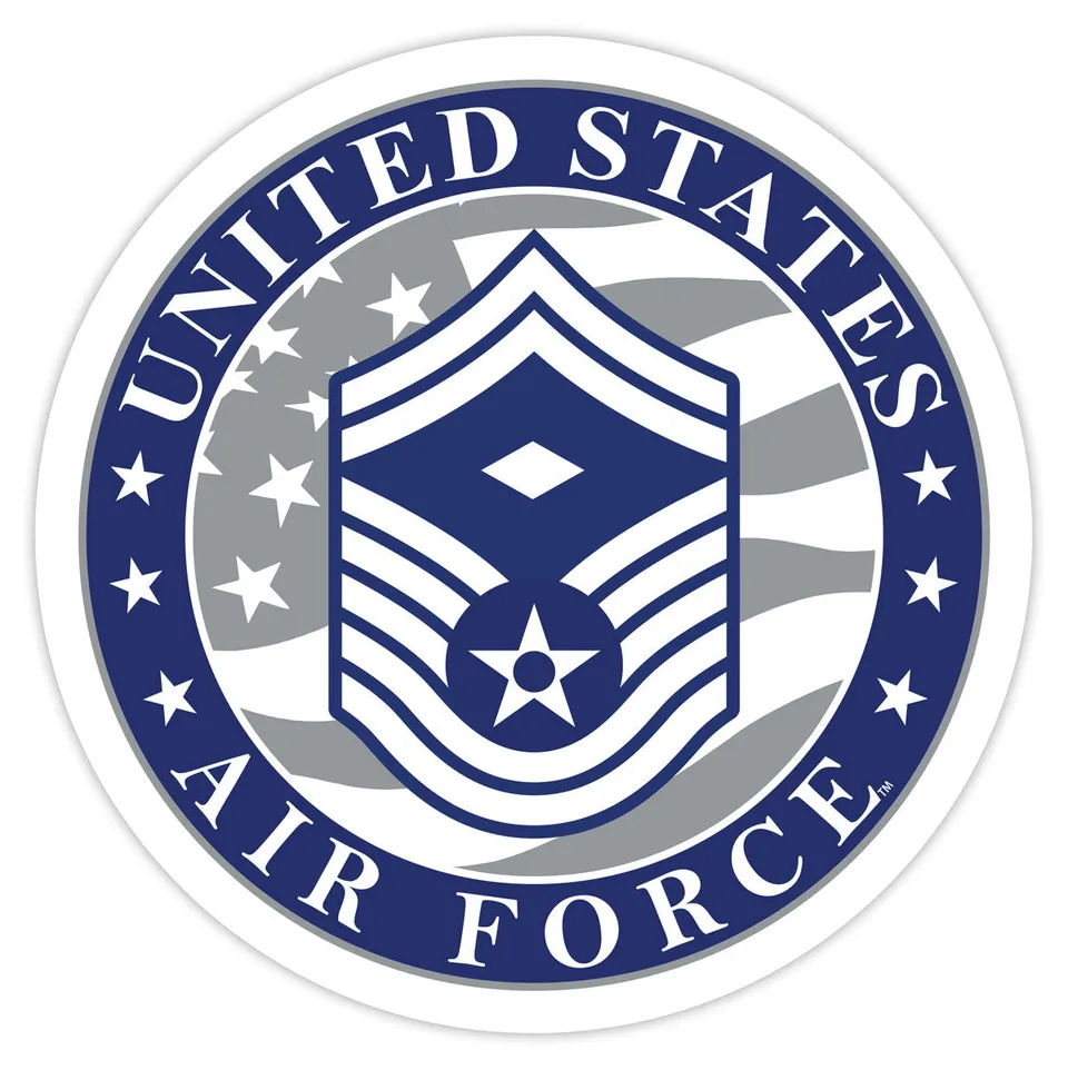 7.62 Design US Air Force E-8 Decal auto vinile 3.5"