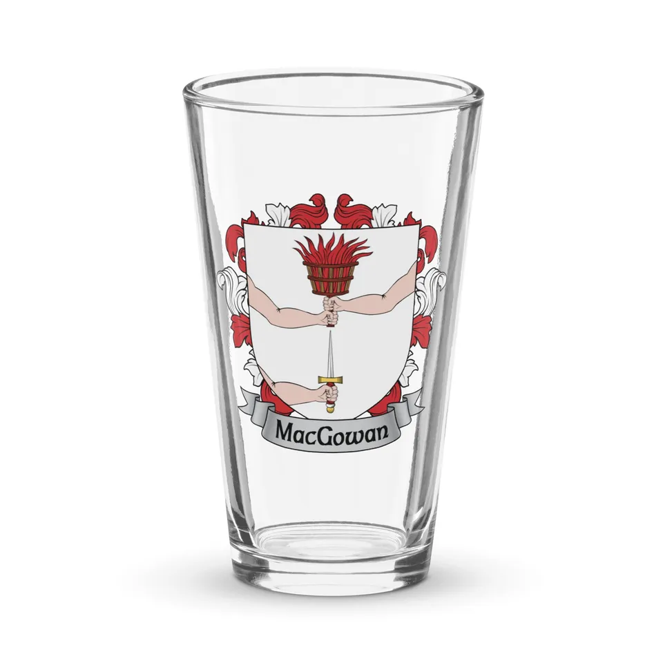 7.62 Design MacGowan Irish Family Crest bicchiere birra 473 ml vetro