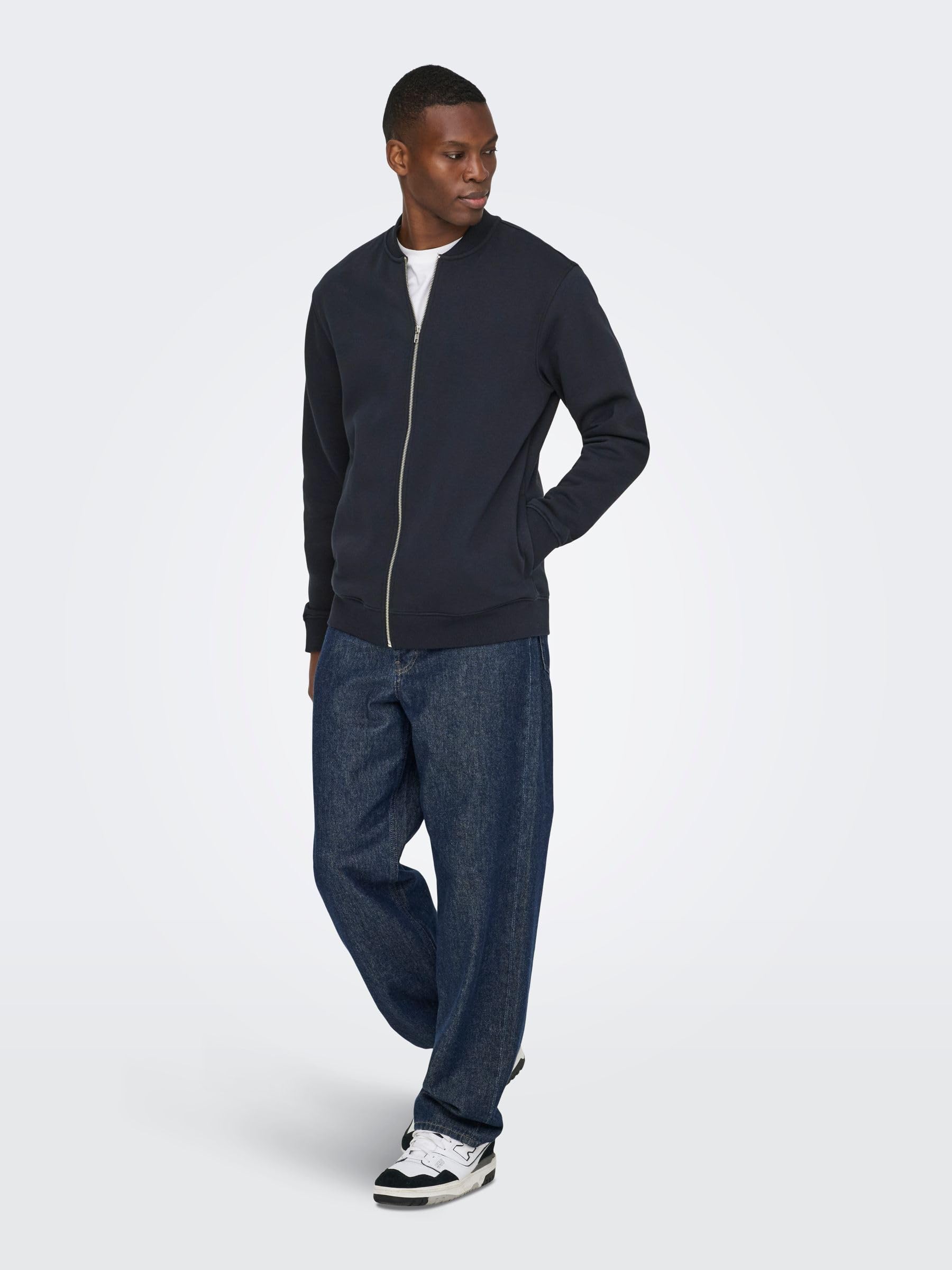 Only & Sons OnsCeres Felpa Uomo Nero Girocollo Cotone