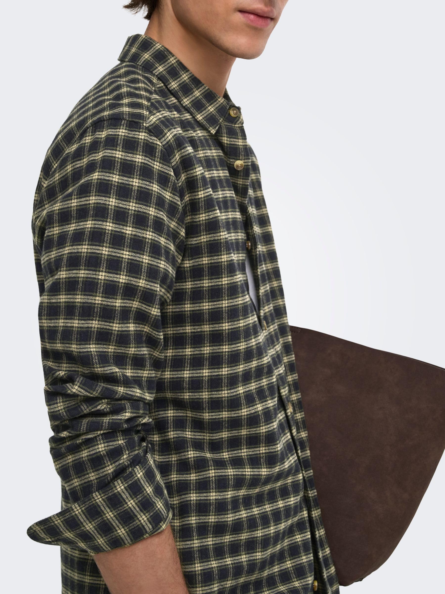 Only & Sons Onsgudmund Camicia Uomo S Slim Nera