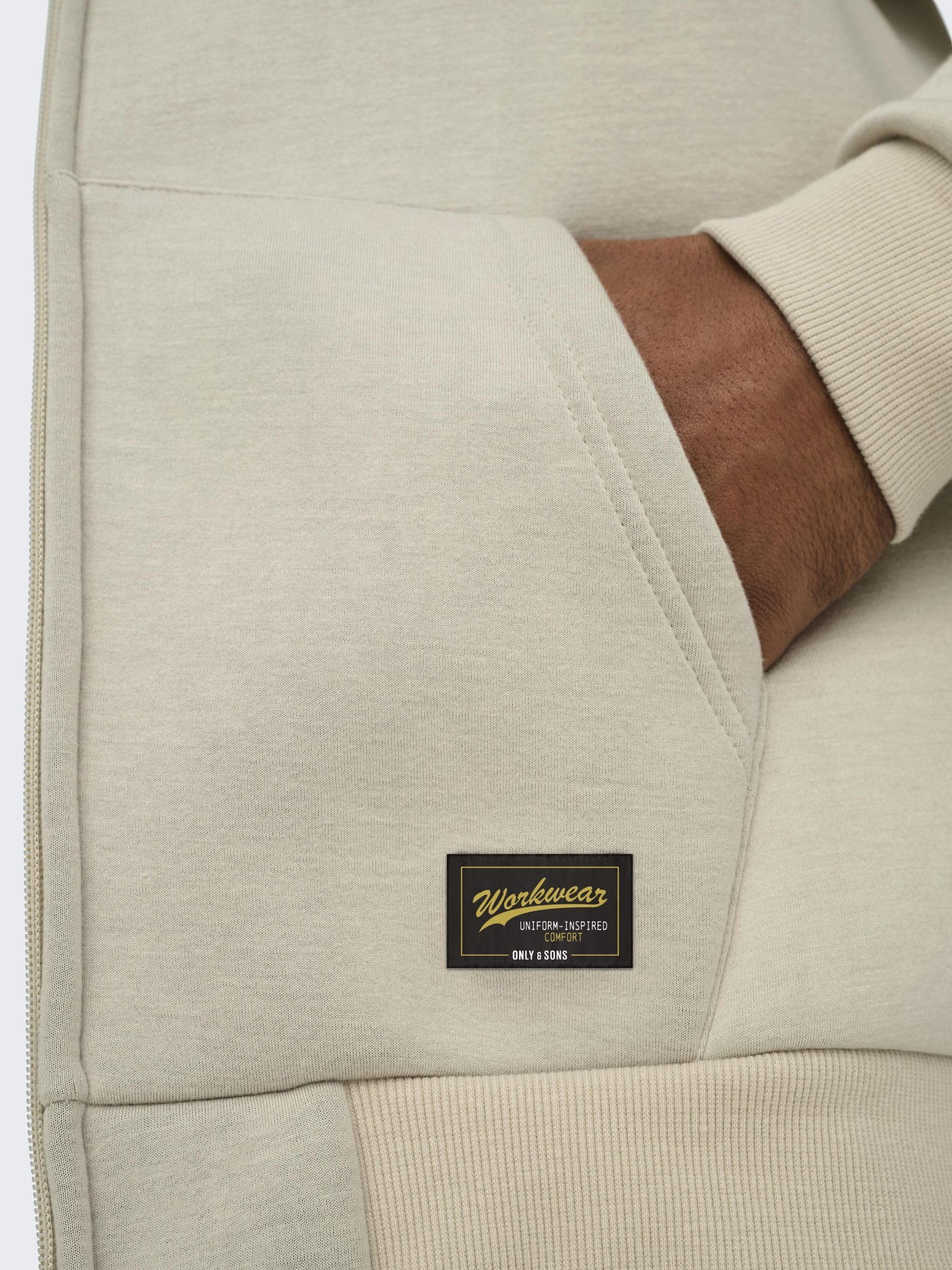 ONLY & SONS Onsbobbey Felpa Uomo con cappuccio e zip regular fit