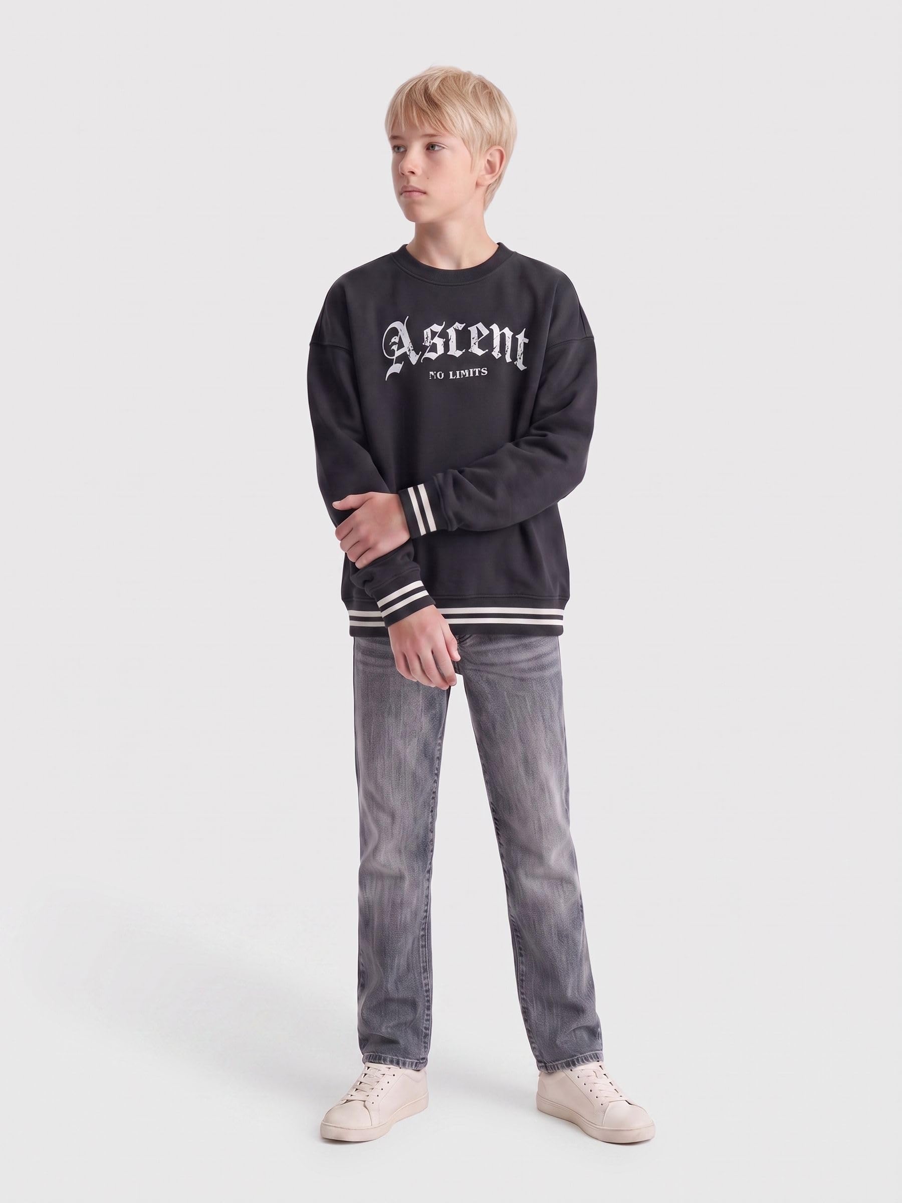Only & Sons felpa uomo nera 158-164 felpa girocollo cotone