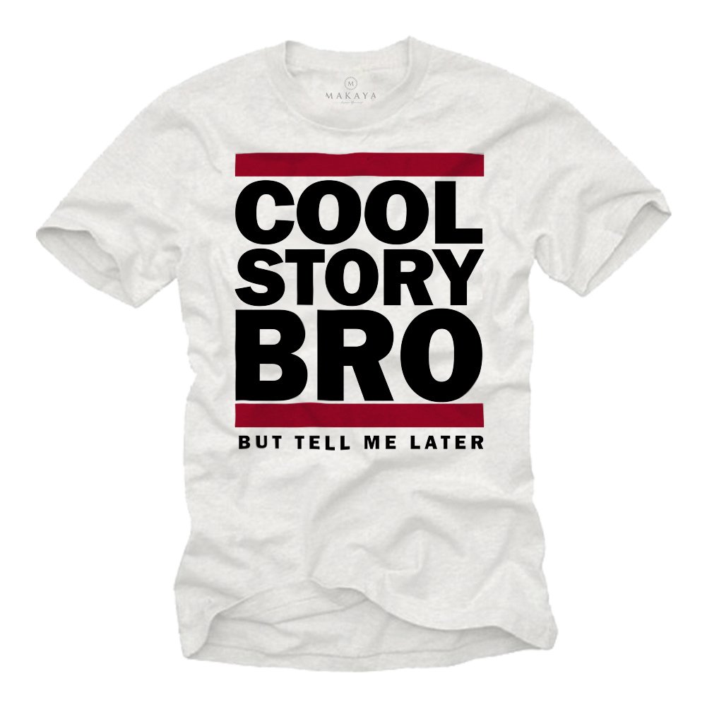 MAKAYA Cool Story Bro T-Shirt Uomo 100% Cotone