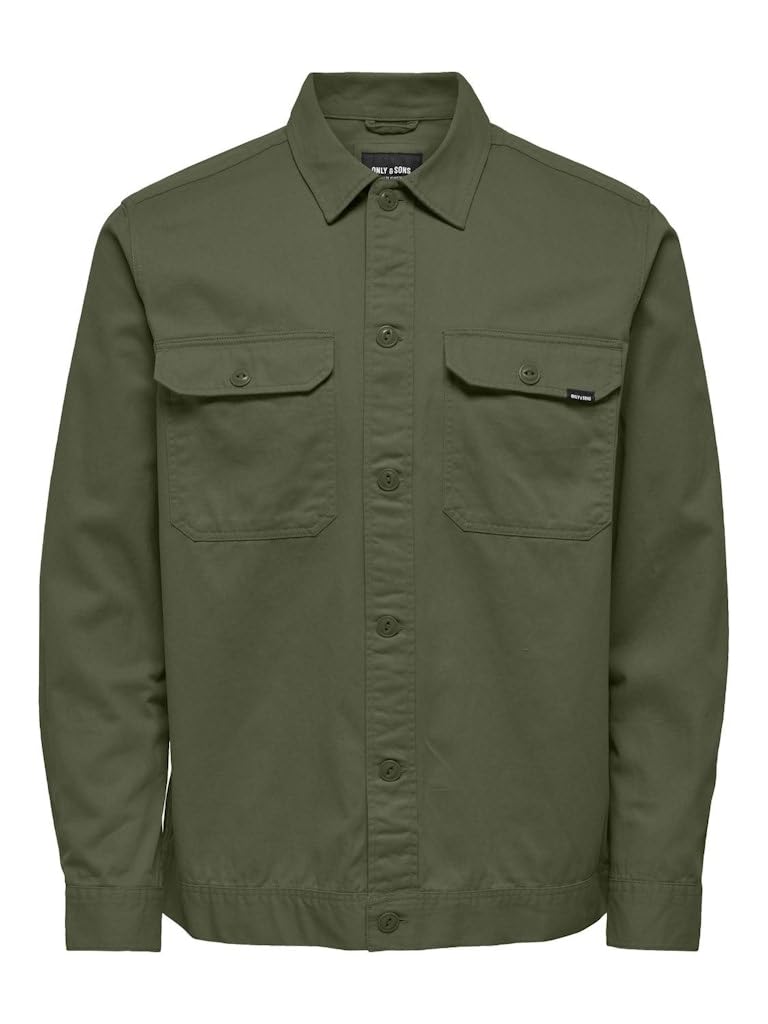 ONLY & SONS Onssilvio LS Pocket Overshirt camicia twill cotone