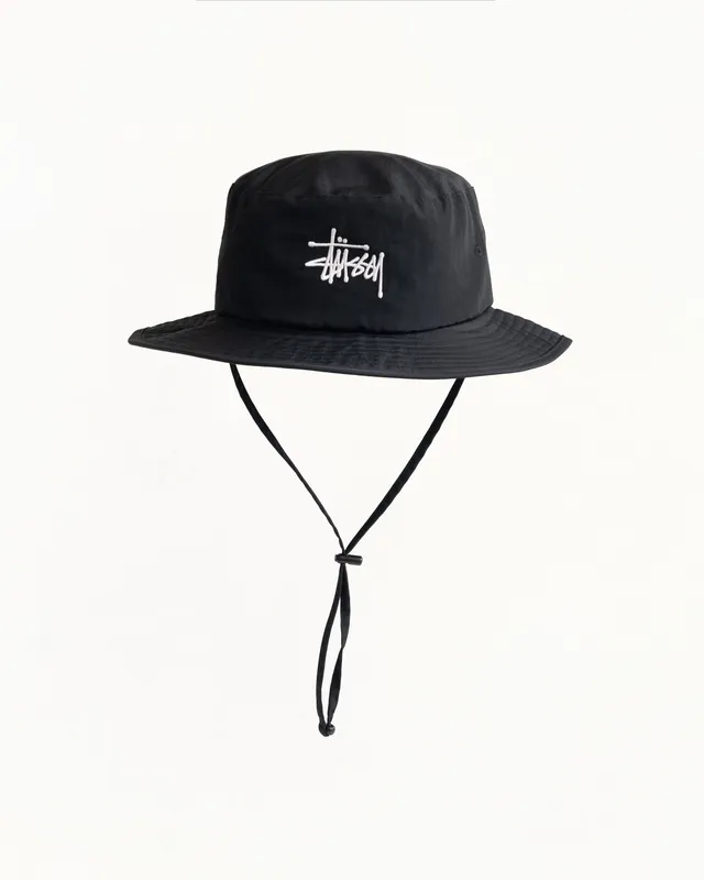 Stussy Basic Boonie Hat cappello nero in nylon