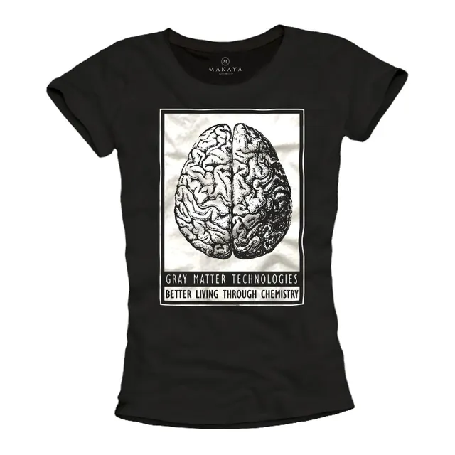MAKAYA Gray Matter T-Shirt donna L Heisenberg cotone