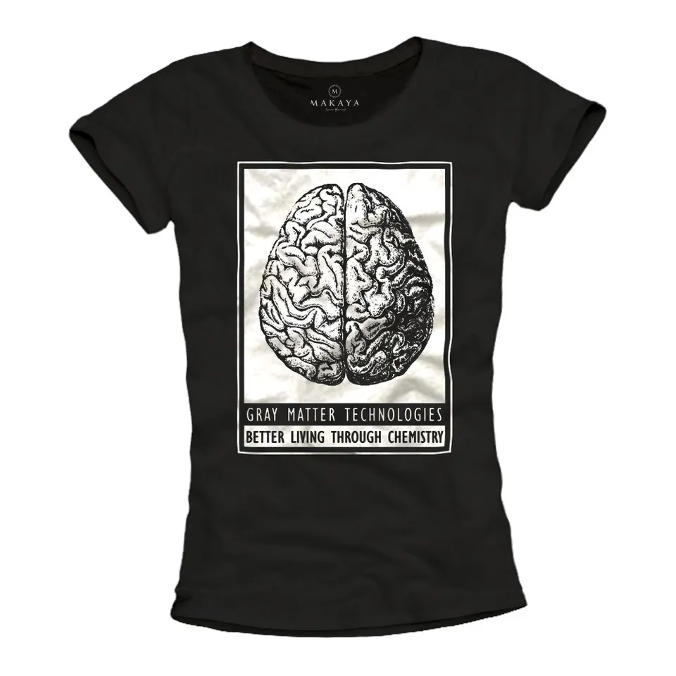 MAKAYA Gray Matter T-Shirt donna L Heisenberg cotone