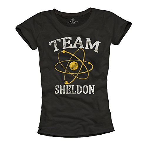 MAKAYA Nerd Team Sheldon maglietta donna nera M cotone