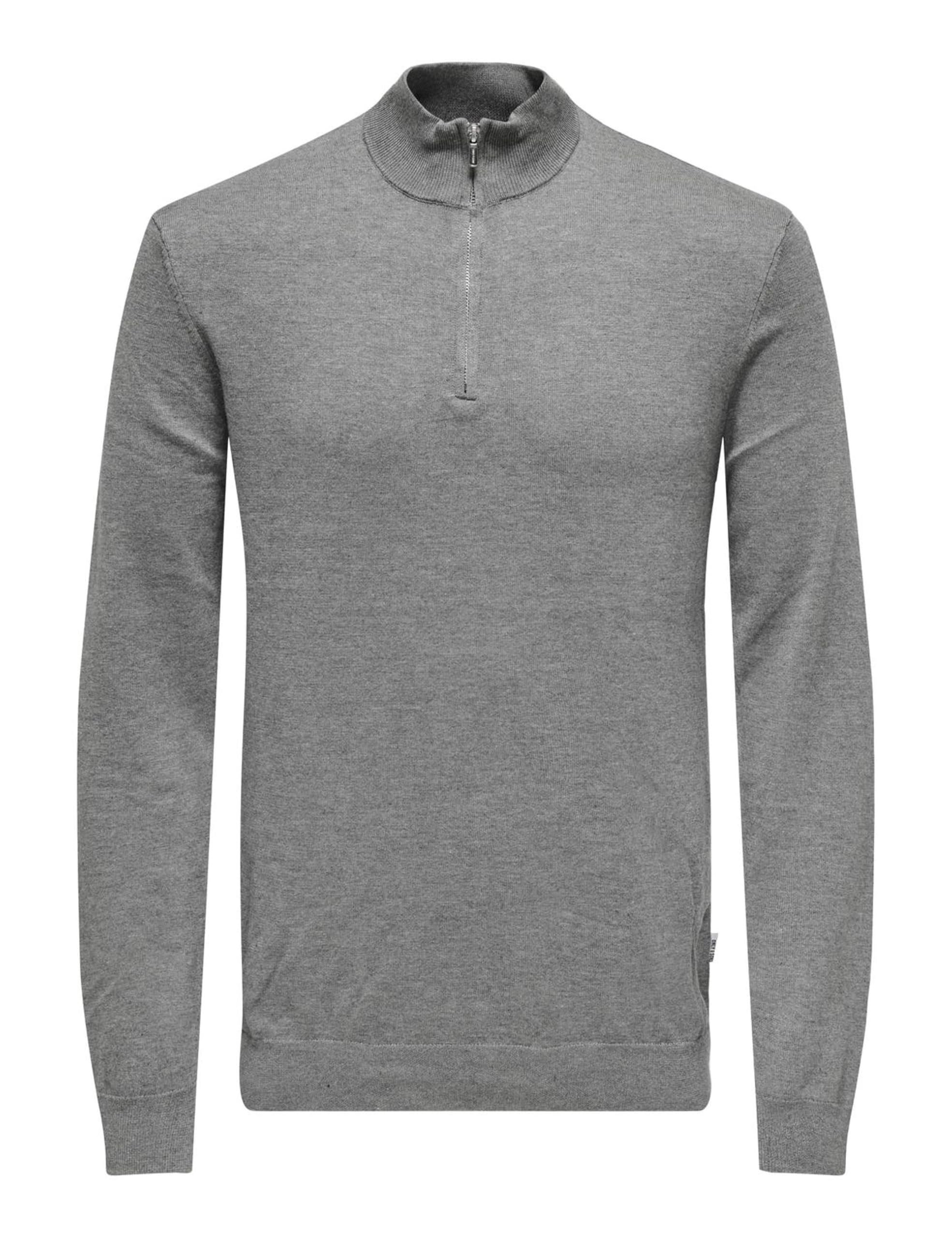 ONLY & SONS Onswyler Felpa Mezza Zip Uomo Coffee Bean