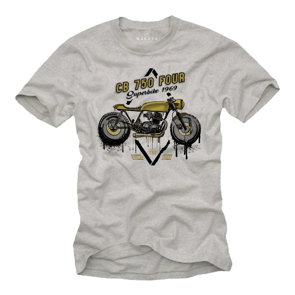 Makaya T-Shirt Uomo Biker CB 750 Cotone L