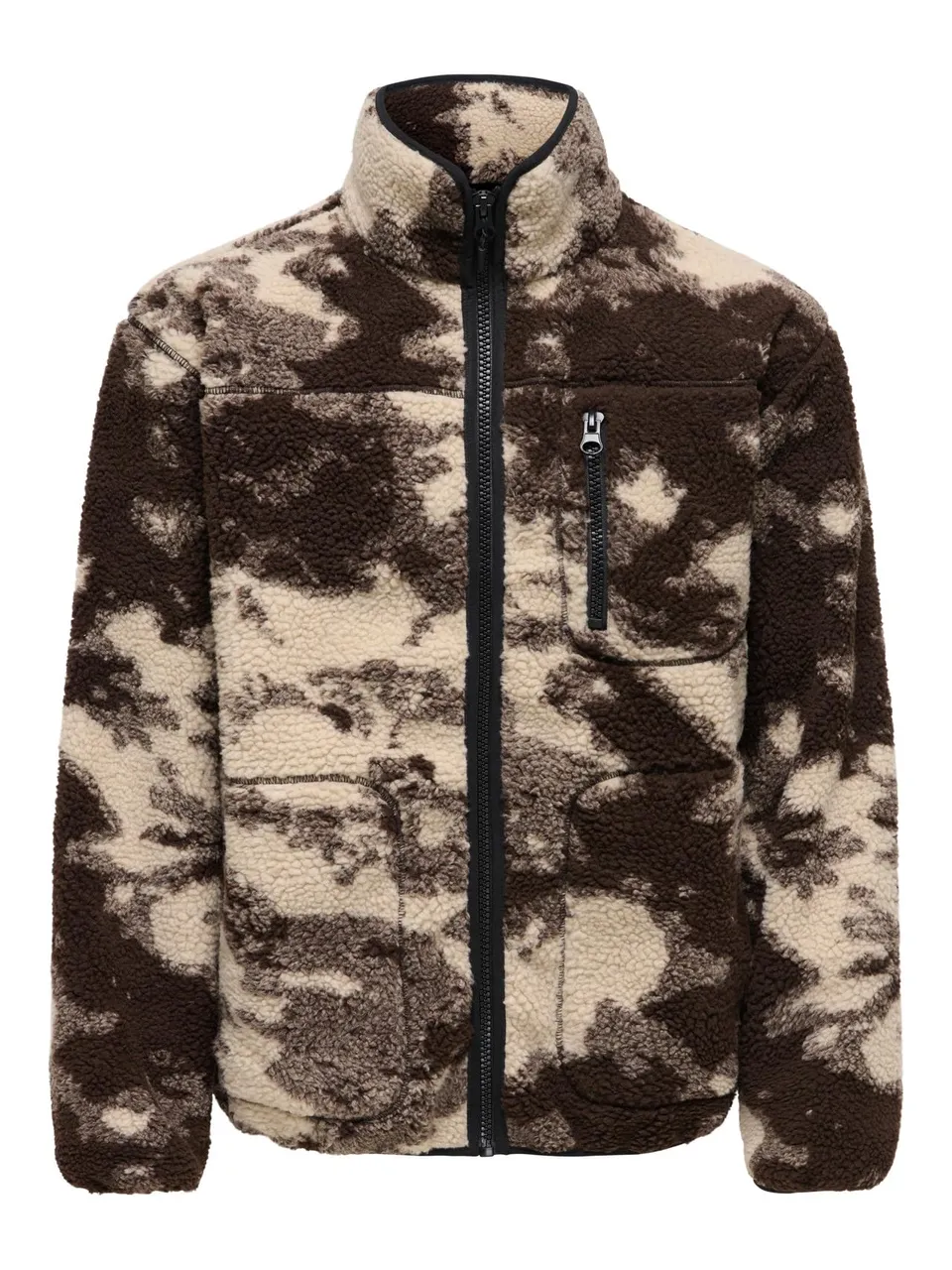 Only & Sons Onswadud Giacca Sherpa Uomo Pile Collo Alto