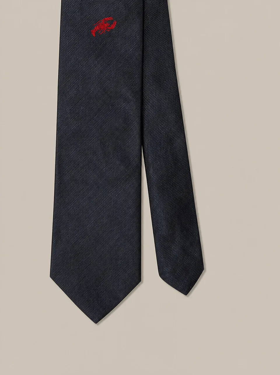 Robert Talbott Robert Lobster cravatta navy in seta REG