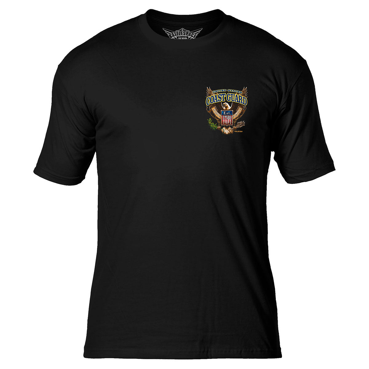 7.62 Design Coast Guard Fighting Eagle maglietta uomo nera cotone
