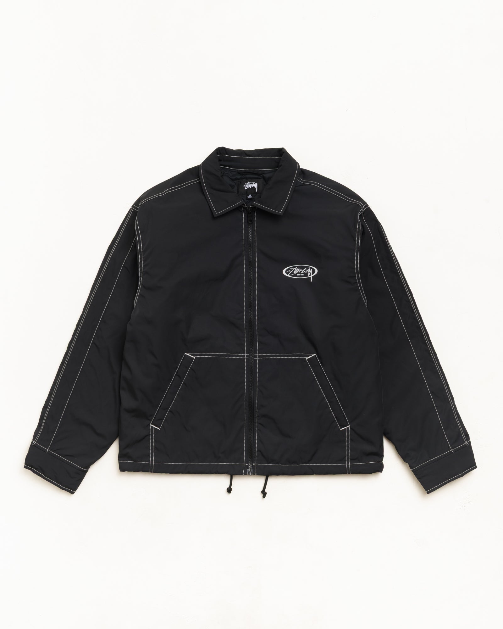 Stussy Offshore Jacket giacca nera nylon impermeabile