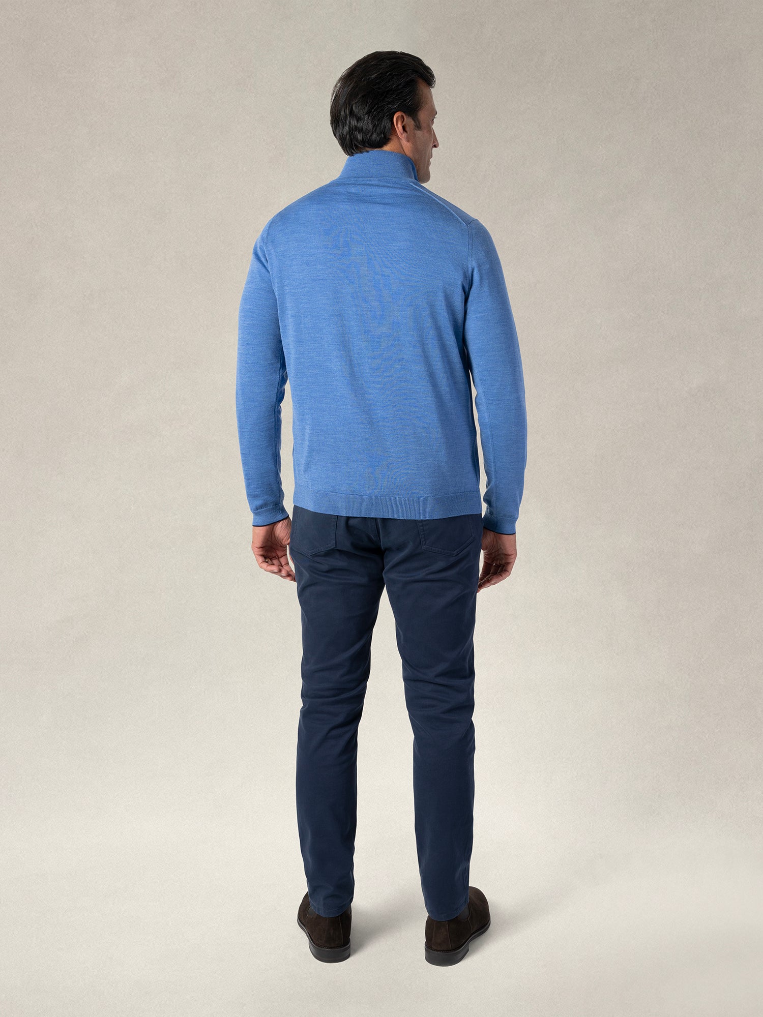 Robert Talbott Eastwood maglione Sky Blue M merino