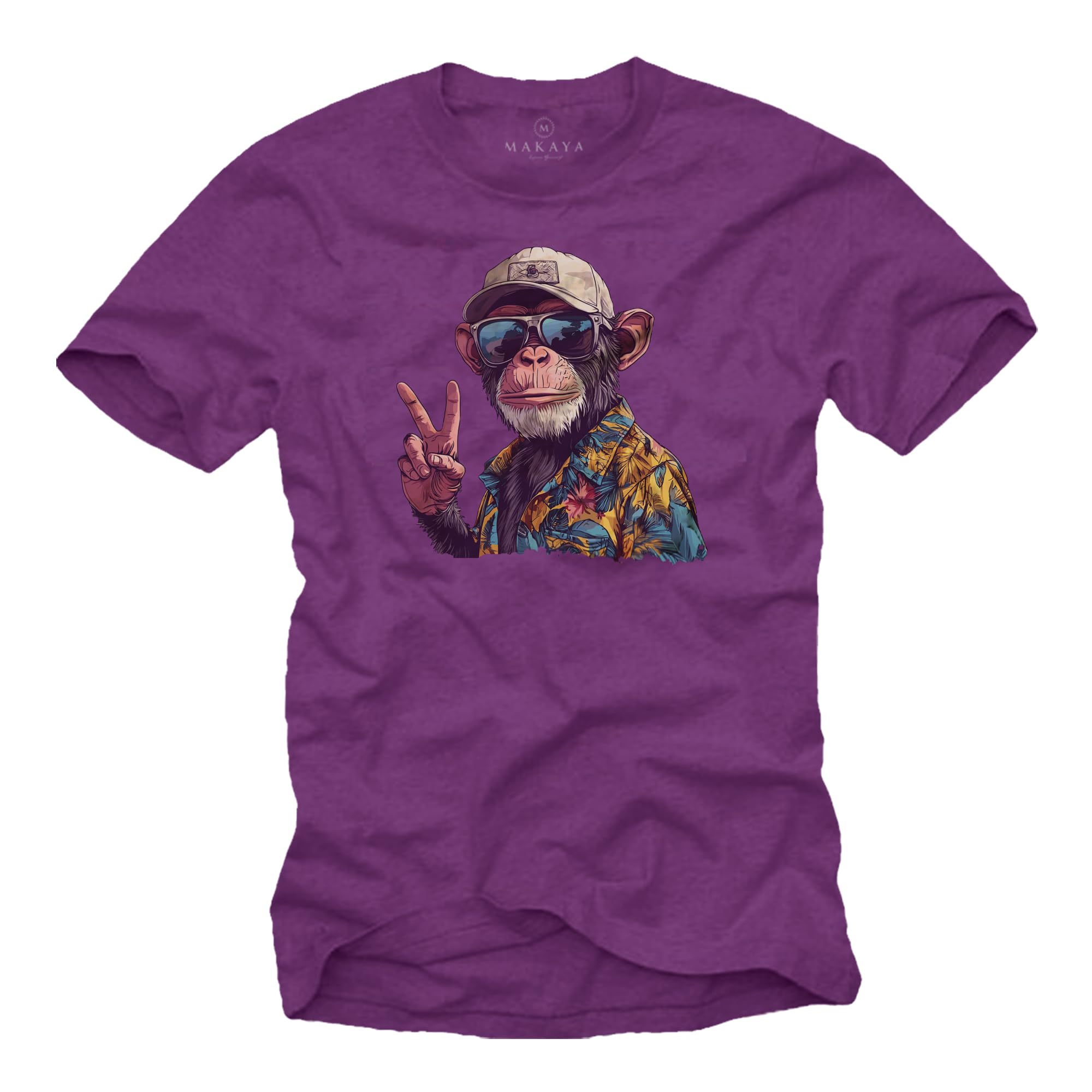 MAKAYA Monkey maglietta uomo XXL 100% cotone scimmia