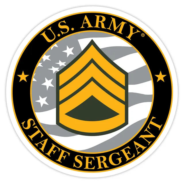 7.62 Design Army E-6 Staff Sergeant Adesivo Auto 3.5"
