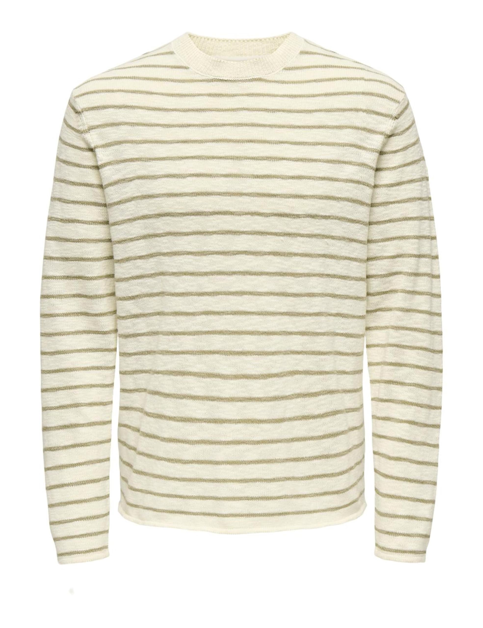 ONLY & SONS Onsdanny Reg LS Stripe Crew Knit Maglione Uomo L a Righe