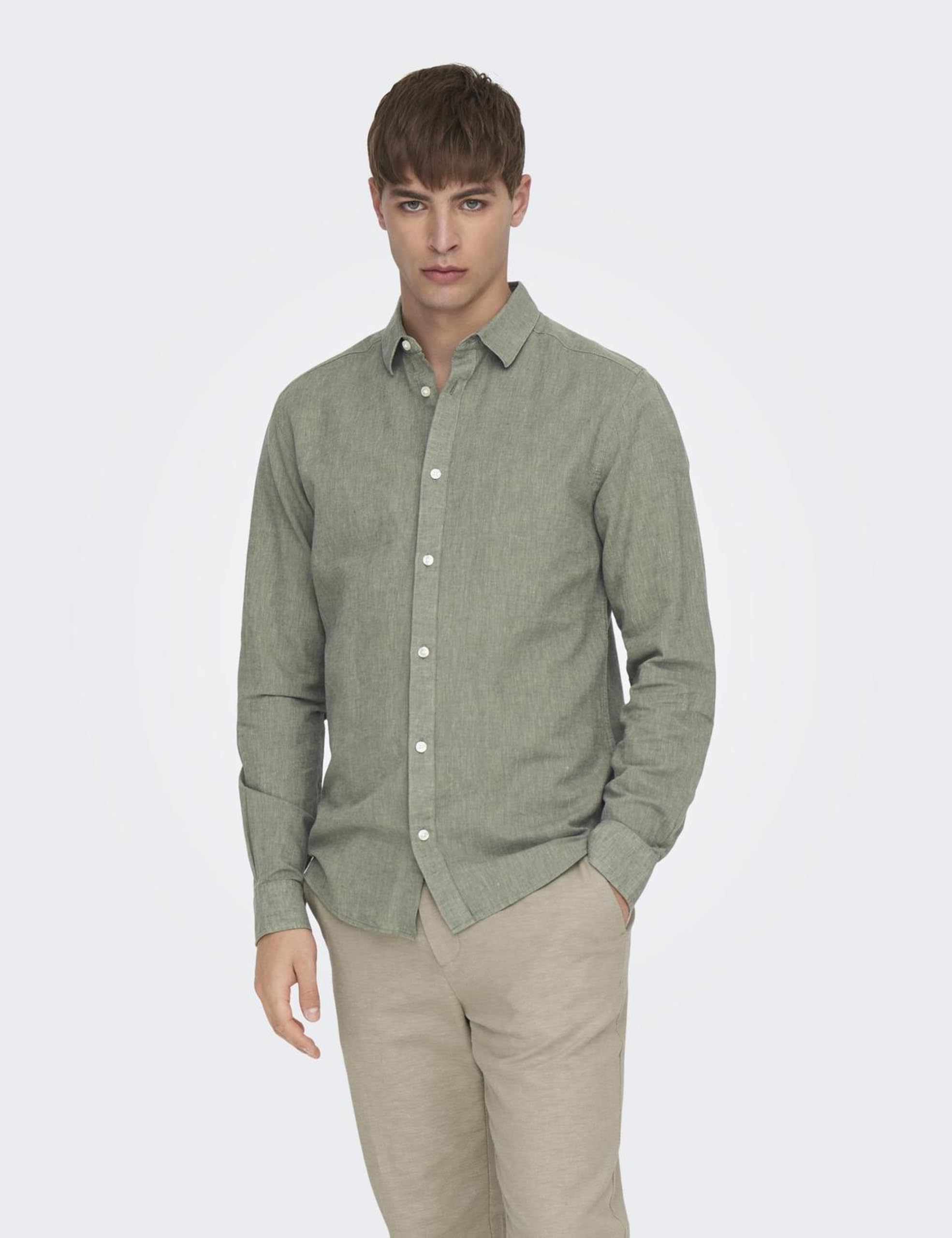 Only & Sons Onscaiden Camicia Uomo Palude Manica Corta
