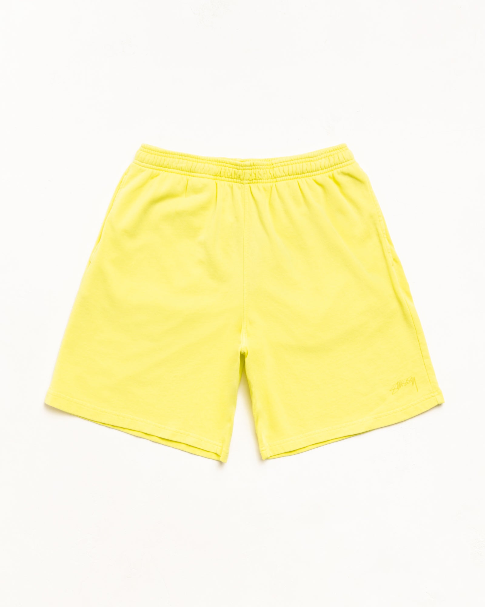 Stussy Lightweight Terry pantaloncini gialli cotone 19 cm