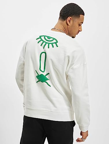 Only & Sons Felpa Girocollo Uomo Cloud Dancer Stampa XL