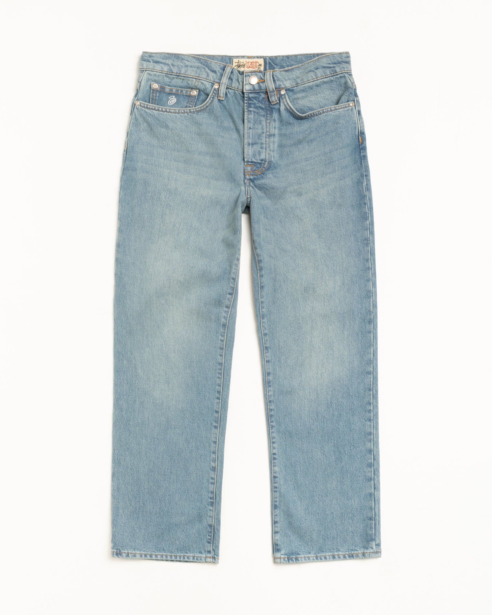 Stussy Classic Jean Denim jeans blu slavato 100% cotone